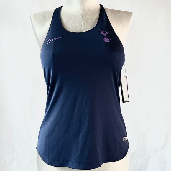 Nike Dri-Fit Racerback S Navy Lavender AO9158 athletic wear - Picture 7 of 9